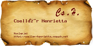 Csellár Henrietta névjegykártya