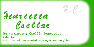 henrietta csellar business card
